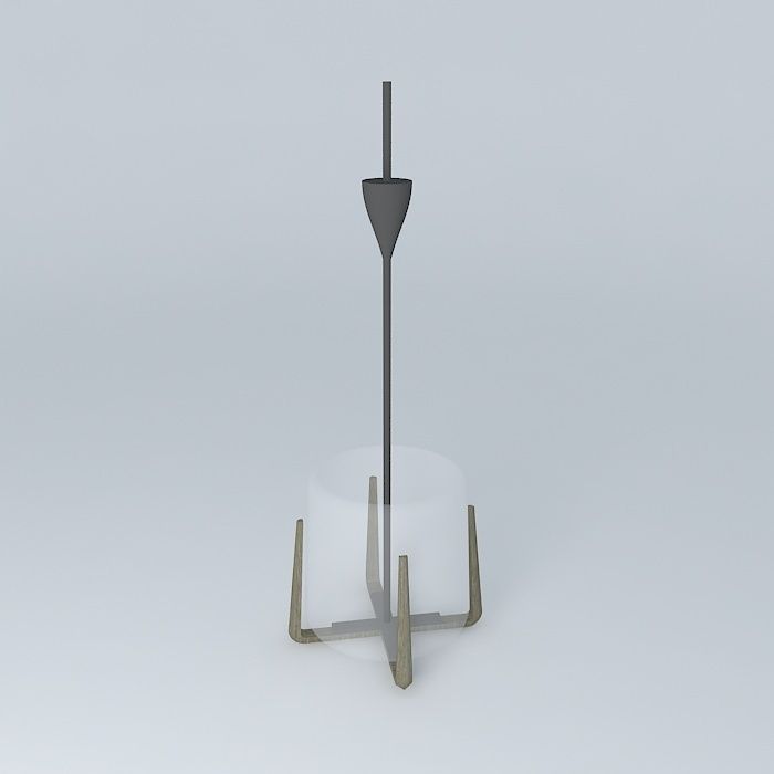 Glass Bowl Drop Chandelier 3D model_2