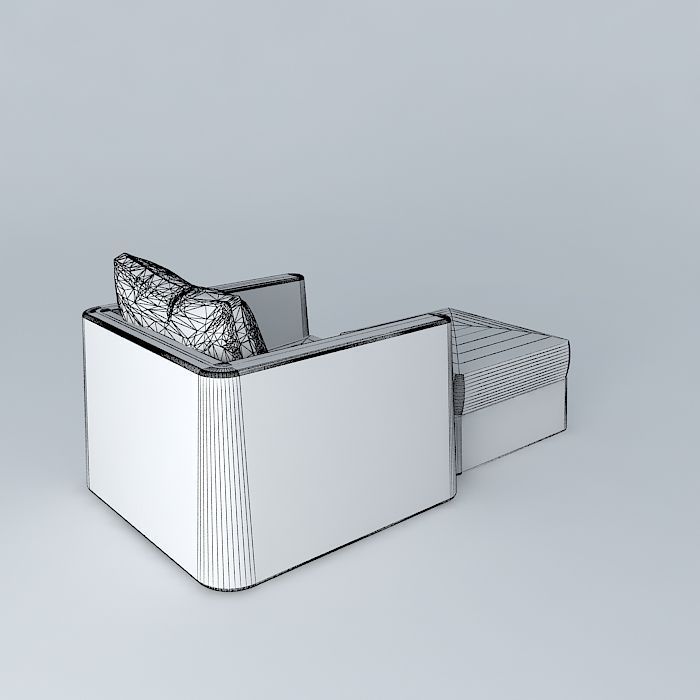 Exterior side set rounded 3D model_4