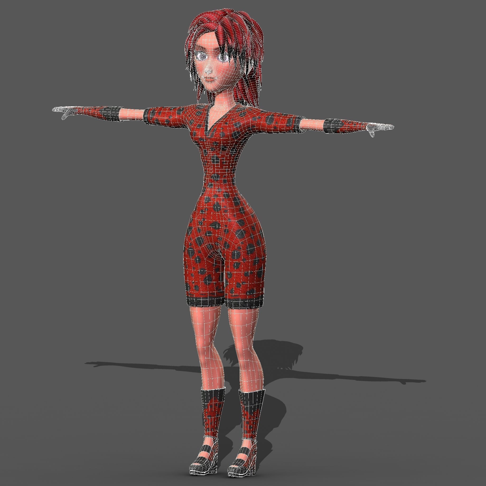 Ladybug Low-poly 3D model_3