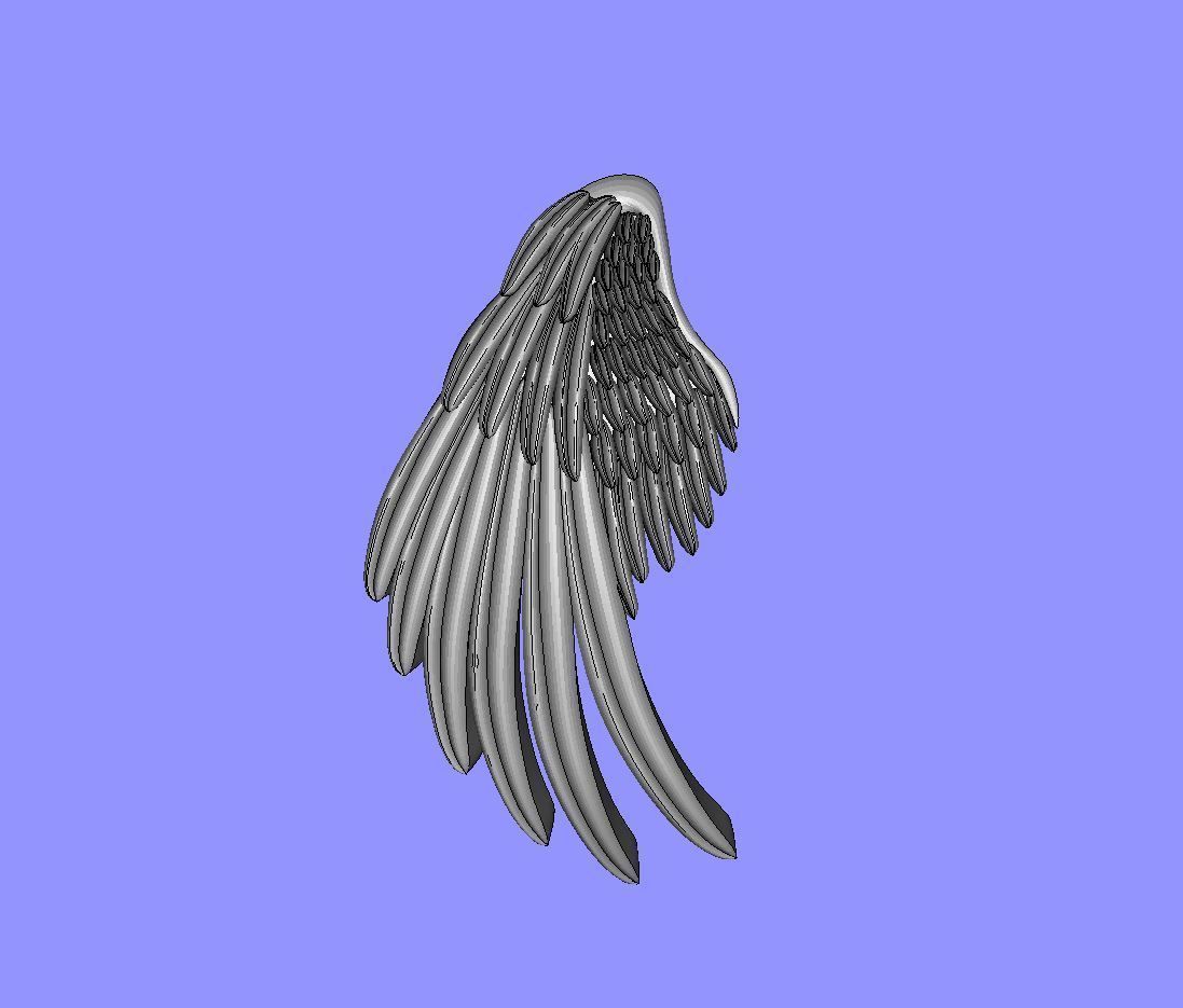 20mm Single Wing Slider Pendant 3D print model_5