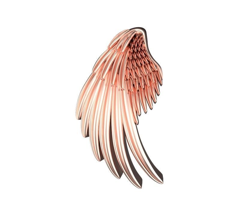 20mm Single Wing Slider Pendant 3D print model_3