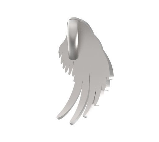 20mm Single Wing Slider Pendant 3D print model_2