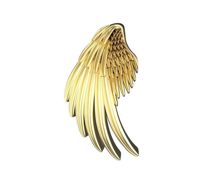 20mm Single Wing Slider Pendant 3D print model_4