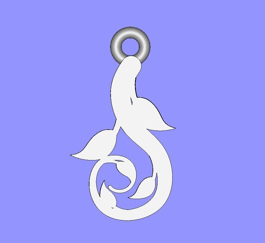 Drop Shaped Vine Pendant 3D print model_6