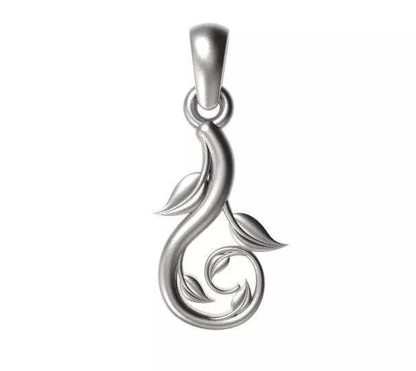 Drop Shaped Vine Pendant 3D print model_0