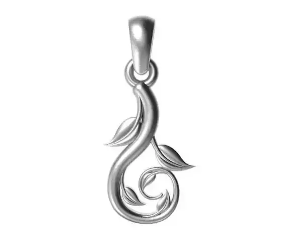 Drop Shaped Vine Pendant