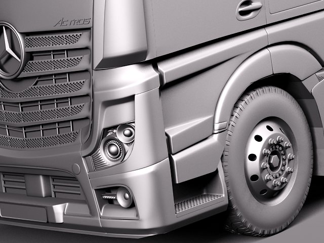 Mercedes Actros Truck 2014 3D model_9