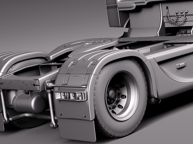 Mercedes Actros Truck 2014 3D model_10