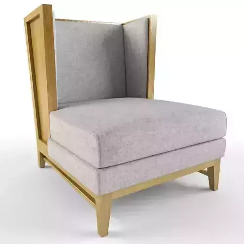 Armchair wooden fabric