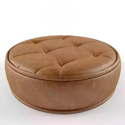 Ottoman round leather 3D model