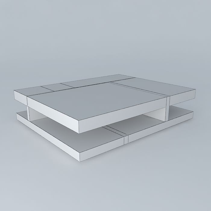 Puzzle Coffee Table 3D model_4