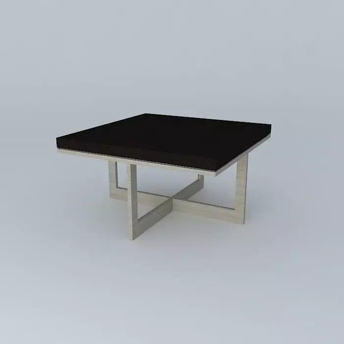 Cross leg Corner table 3D model_0