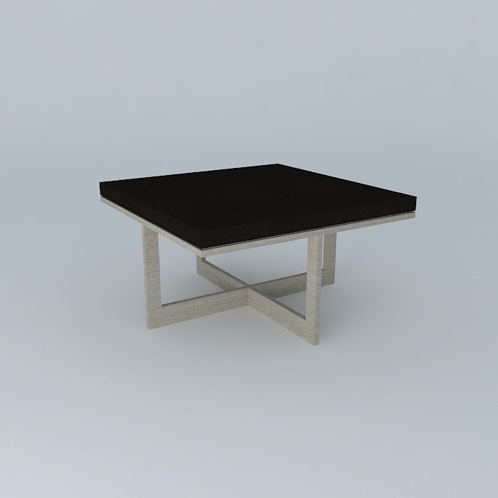 Cross leg Corner table 3D model_2