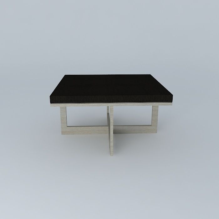 Cross leg Corner table 3D model_1