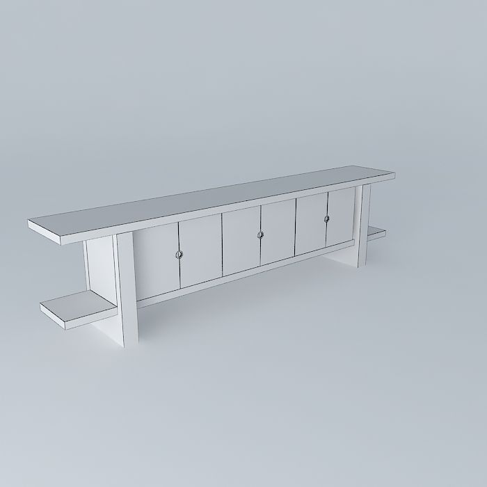 Block Console 2 3D model_3