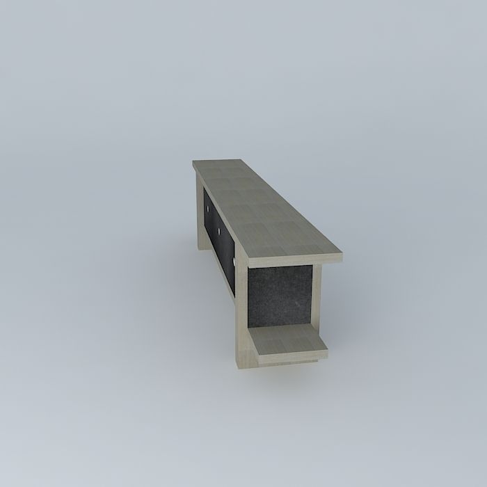 Block Console 2 3D model_2