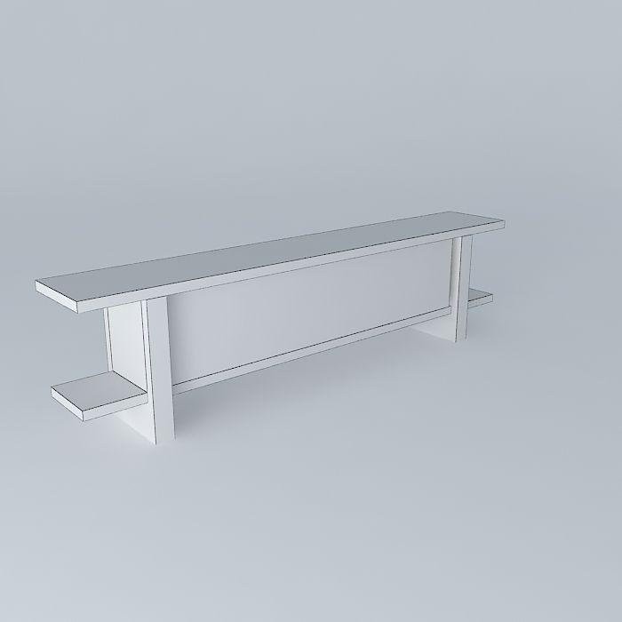 Block Console 2 3D model_4