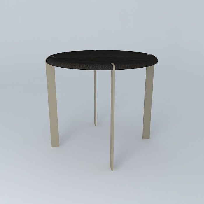 Bronze 4 leg side table 3D model_2