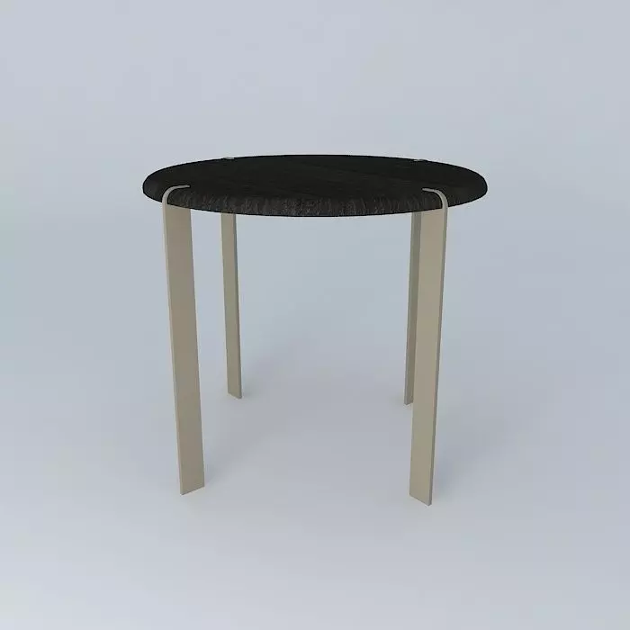 Bronze 4 leg side table 3D model_0