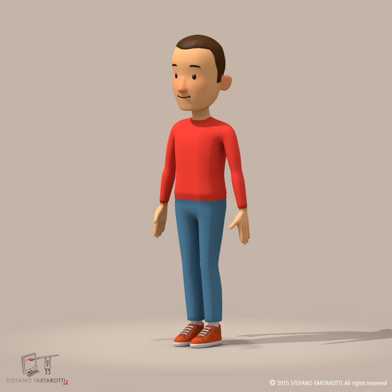 cartoon man 3D model_3