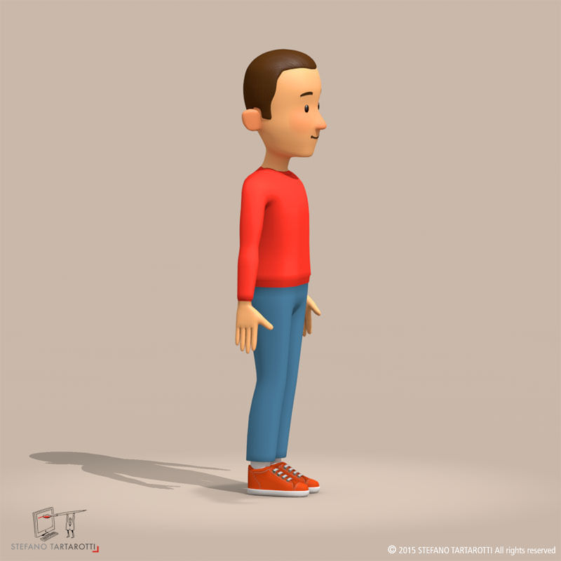 cartoon man 3D model_6