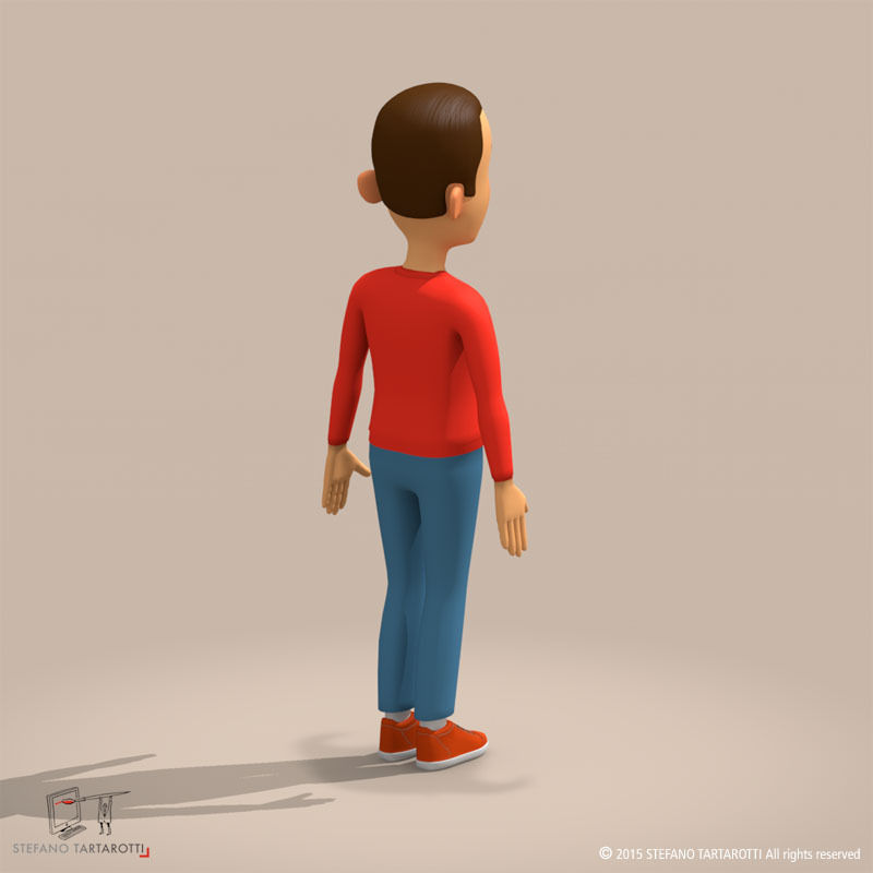 cartoon man 3D model_5