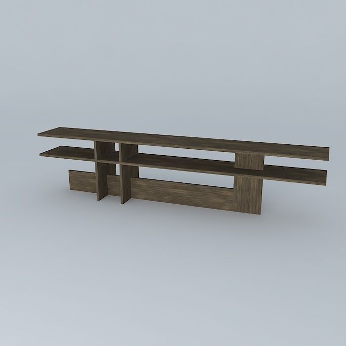 Intersecting Plane Console Table 3D model_1