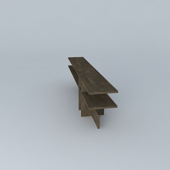 Intersecting Plane Console Table 3D model_2