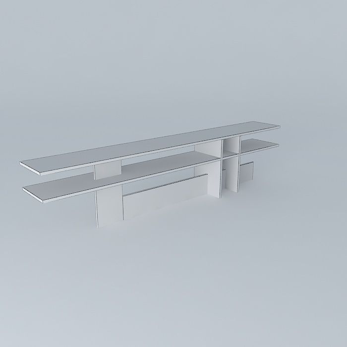 Intersecting Plane Console Table 3D model_3