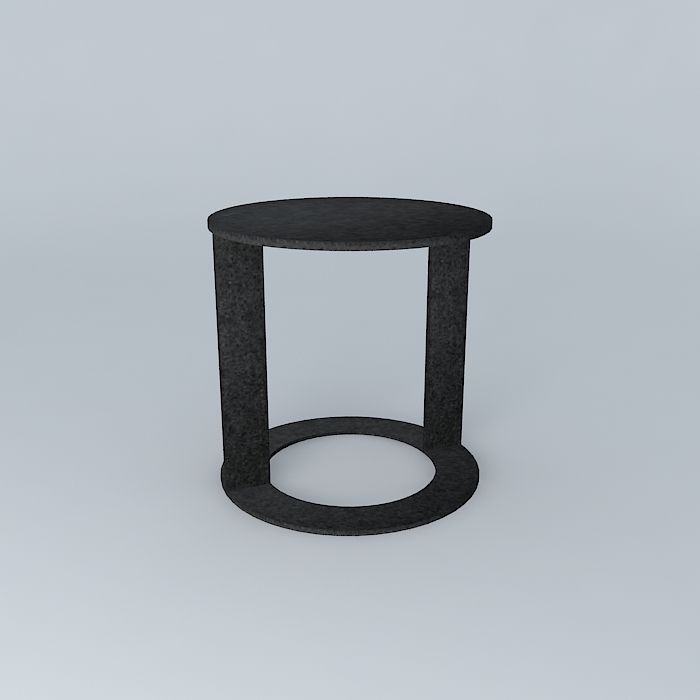 Metal Side Table 3D model_1