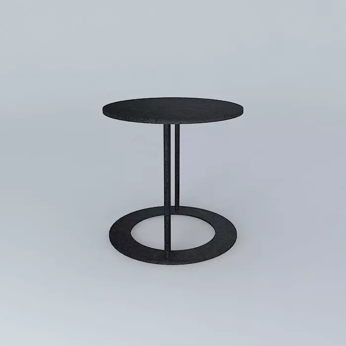 Metal Side Table 3D model_0