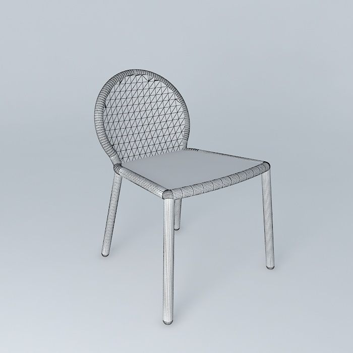 Janus et Cie Strada Side Dining Chair 3D model_3