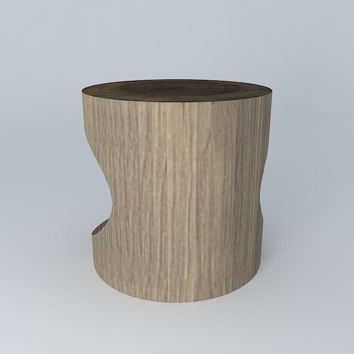 side table log C 3D model_2