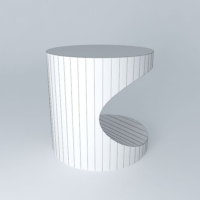 side table log C 3D model_4