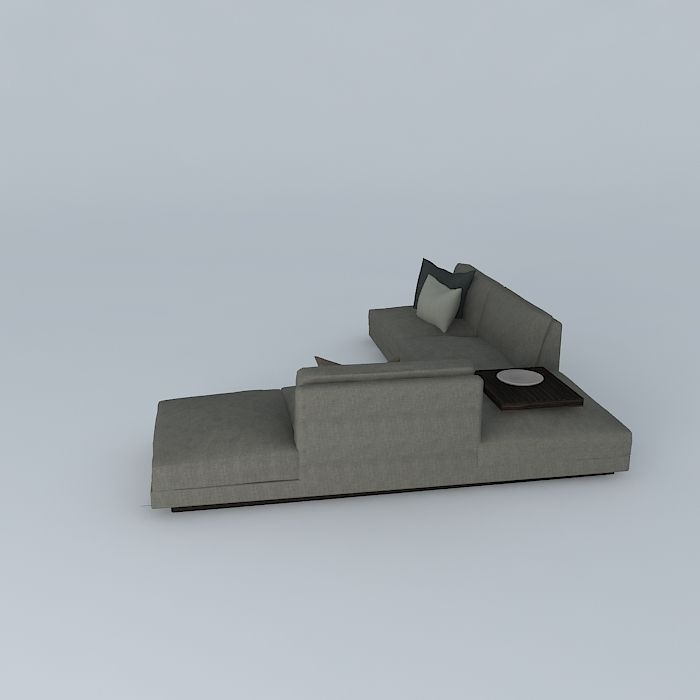 Office Soft Sofa 3D model_2