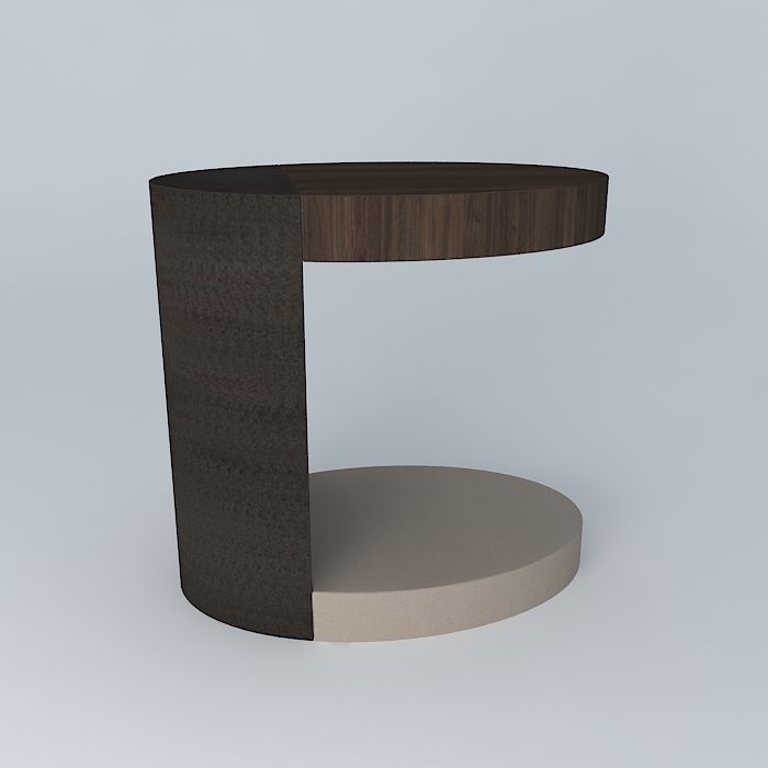LUMA Silo side table w/shelf 3D model_2