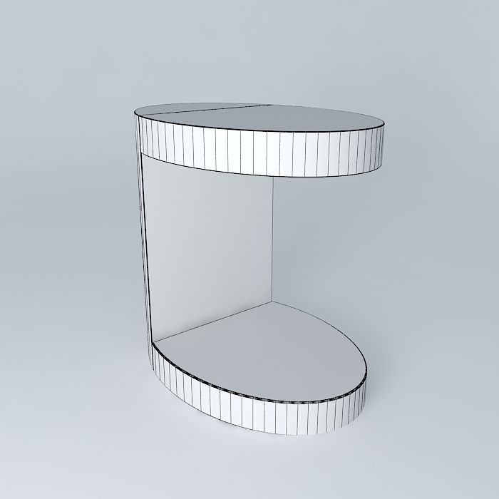 LUMA Silo side table w/shelf 3D model_4