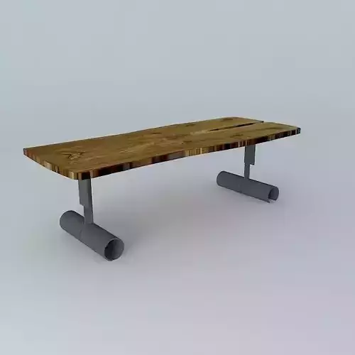 Table wooden with metal legs