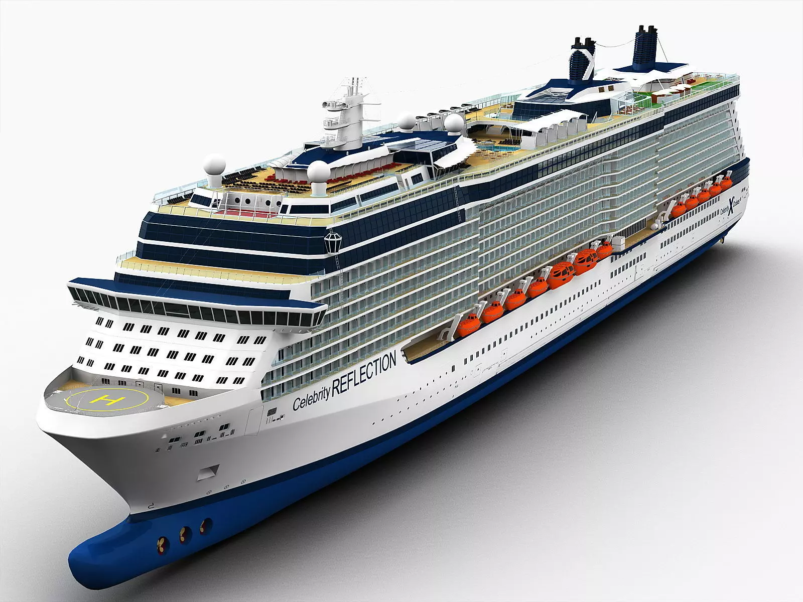 Celebrity Reflection Cruise Ship 3D model_0