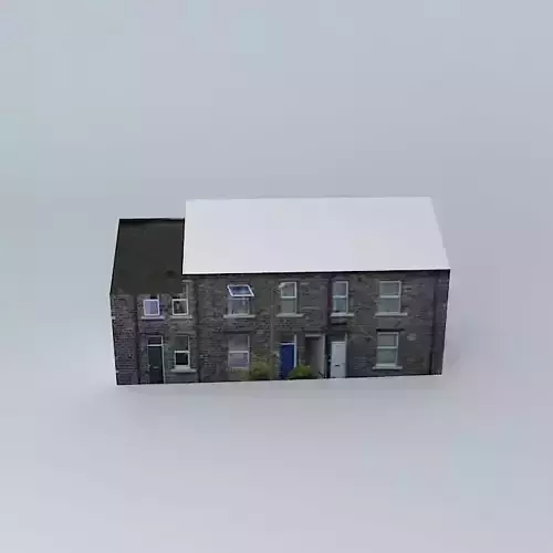 Shops on Wakefield Road, Aspley. Free 3D model