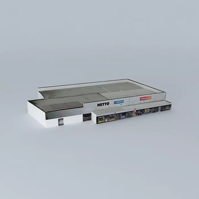 Netto, Greggs, Iceland - Huddersfield Free 3D model
