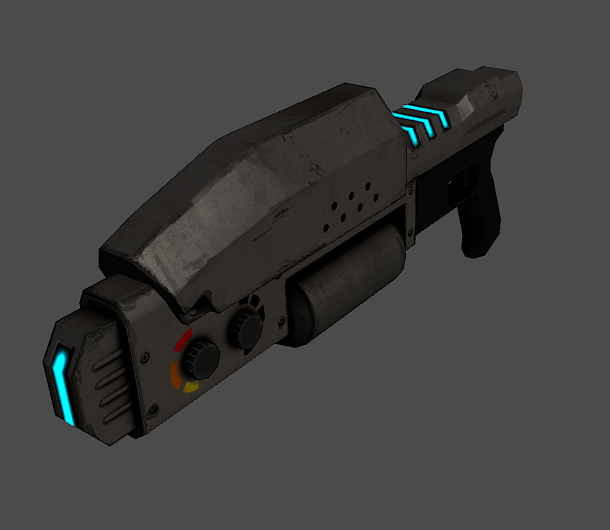Sci-Fi Laser Rifle Low-poly 3D model_2