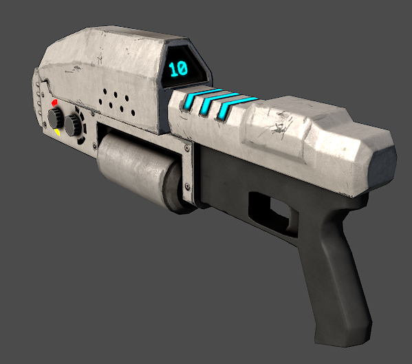 3D model SciFi Laser Rifle VR / AR / lowpoly OBJ