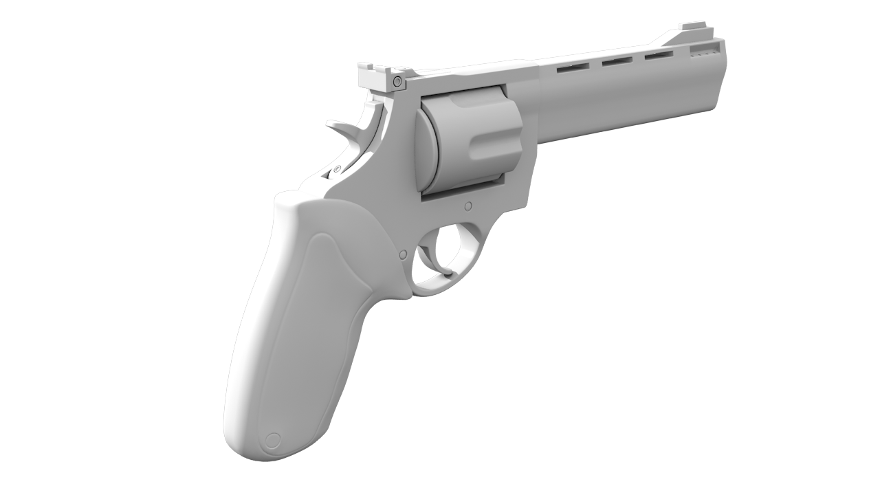 Magnum Revolver 3D model_1