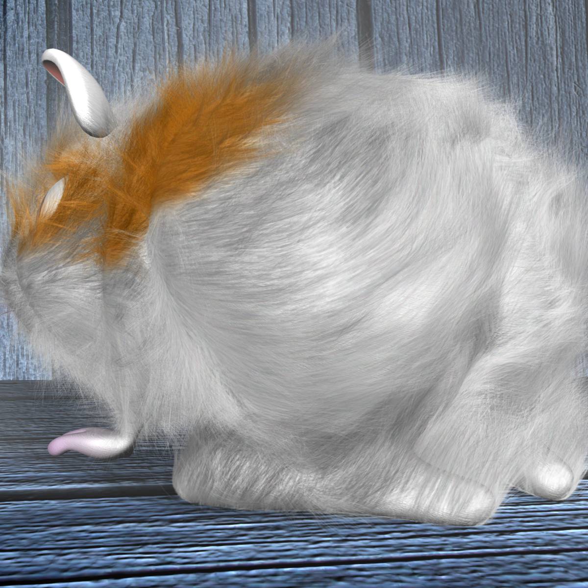 Cartoon Hamster Rigged Low-poly 3D model_7