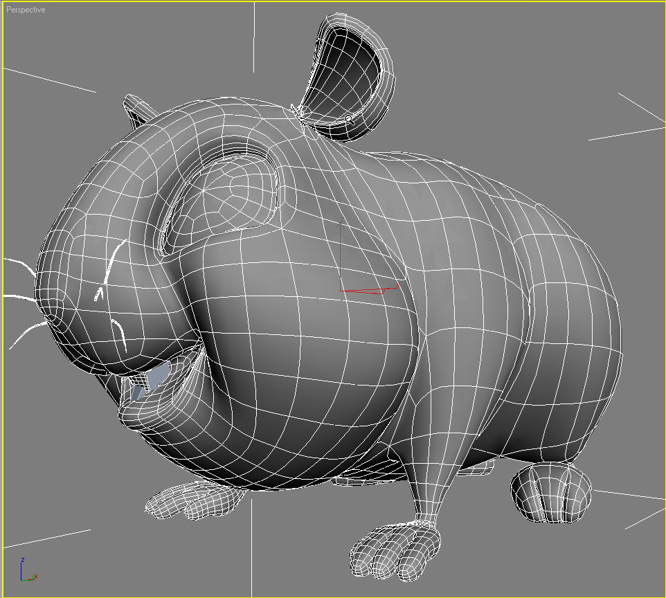 Cartoon Hamster Rigged Low-poly 3D model_20