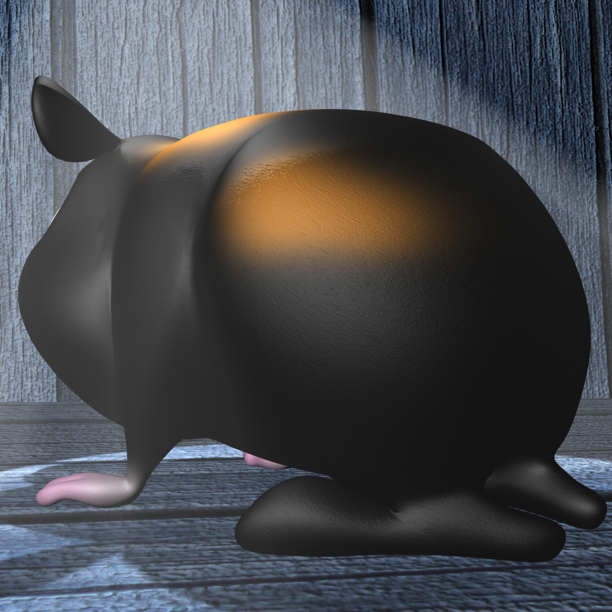 Cartoon Hamster Rigged Low-poly 3D model_14