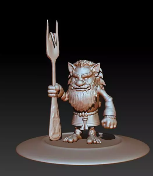 boggart troll with fork 3D print model