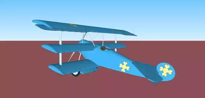 Fokker DR1 Free 3D model