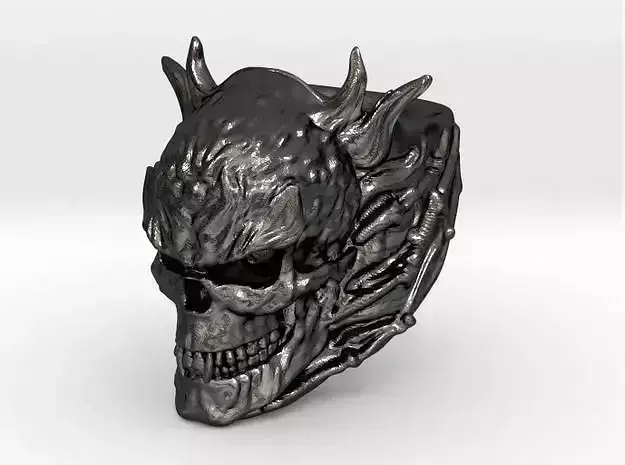 Evil Skull Ring 01 Free 3D print model